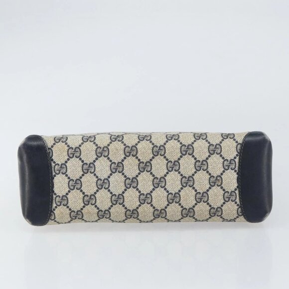 GUCCI GG Supreme Shoulder Bag PVC Navy Gold 001 085 1368 Auth 158804 - Picture 10 of 15